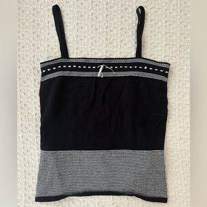 y2k black bow tank